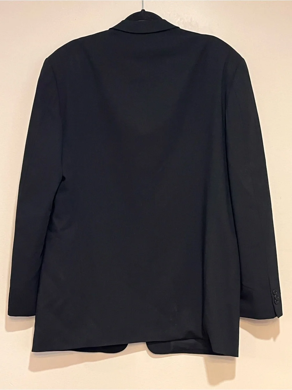 Armani Collezioni | Black single breasted suit jacket/blazer Men’s 44L wool